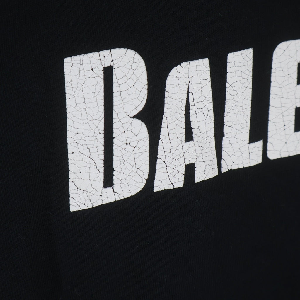 BALENCIAGA(バレンシアガ) 23SS L/S Oversized Tee 681046 TNVL1 ダメージ加工 ロングスリーブオーバーサイズTシャツ 長袖カットソー ブラック