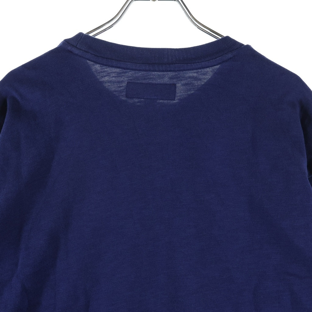 SUPREME(シュプリーム) 24AW Old English L/S Top オールド イングリッシュ ロゴ刺繍 クルーネック長袖Tシャツカットソー ロングスリーブ ロンT ネイビー