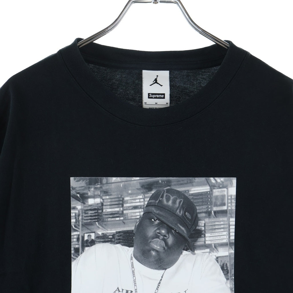 SUPREME(シュプリーム) 24AW ×JORDAN Biggie S/S Top ジョーダン ビギー プリント クルーネック半袖Tシャツカットソー ブラック HJ8385-010