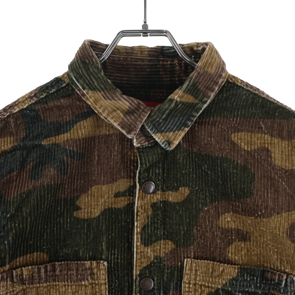 SUPREME(シュプリーム) 25AW Wide Wale Corduroy Snap Shirt Woodland Camoワイド ウォール コーデュロイ スナップシャツ ブラウン