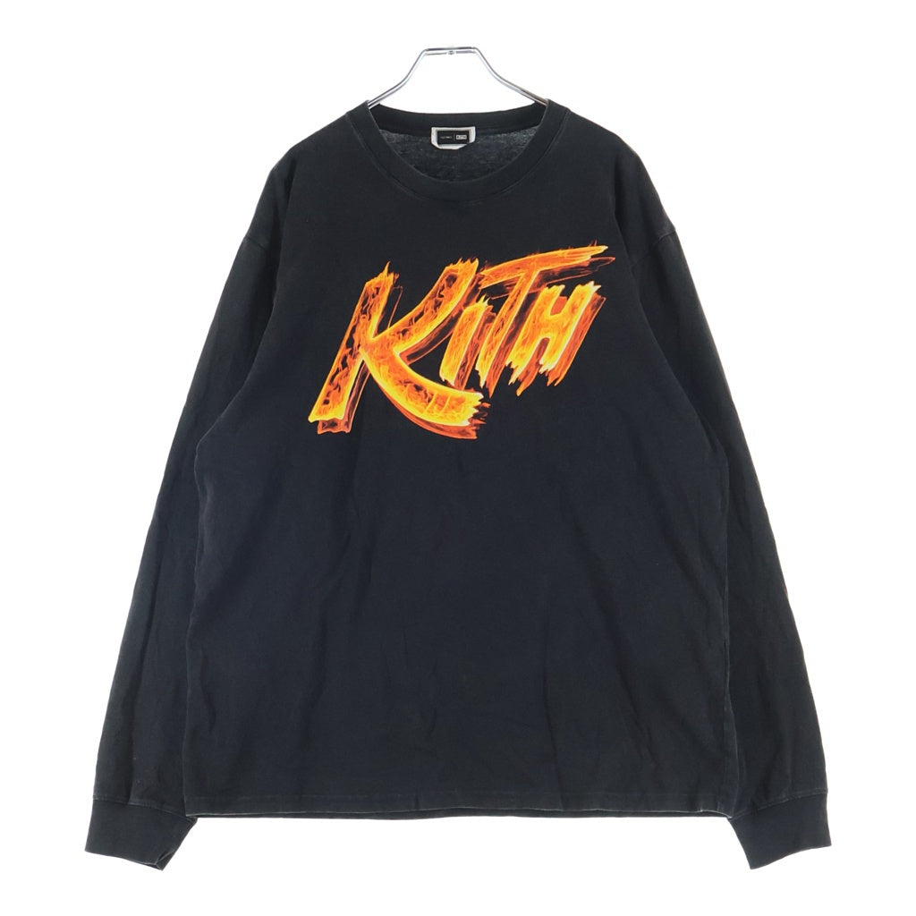 KITH(キス) ×MARVEL CAPCON Street Figther Flame Tee マーベル カプコン ストリートファイター クルーネック長袖Tシャツカットソー ロングスリーブ 25-072-060-0035-4-0