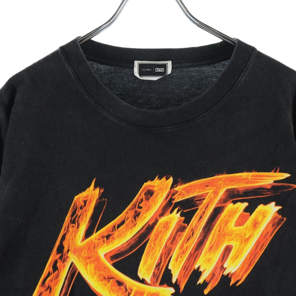 KITH(キス) ×MARVEL CAPCON Street Figther Flame Tee マーベル カプコン ストリートファイター クルーネック長袖Tシャツカットソー ロングスリーブ 25-072-060-0035-4-0