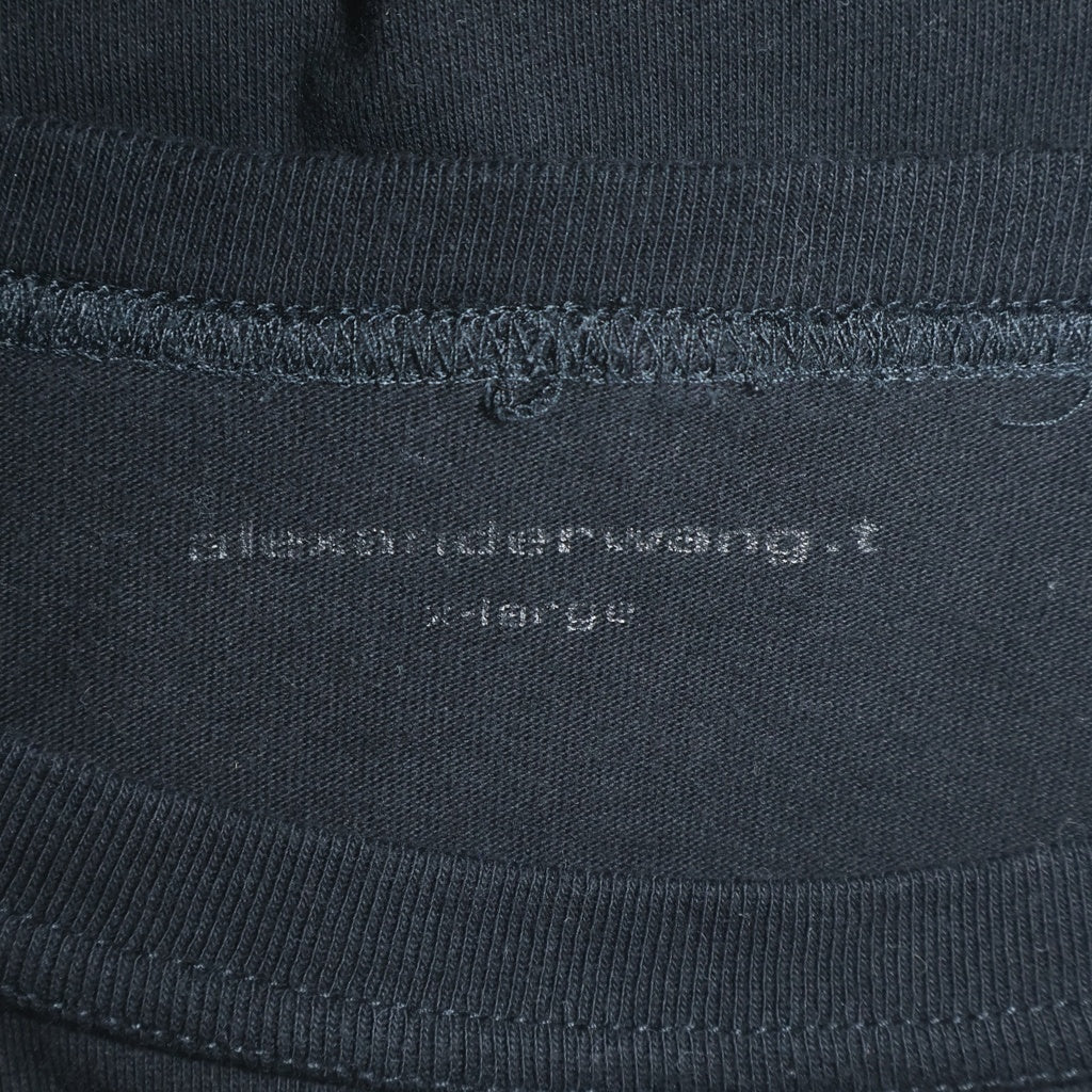 ALEXANDER WANG(アレキサンダーワン) ロゴプリント クルーネック半袖Tシャツカットソー ブラック 4CC3221357
