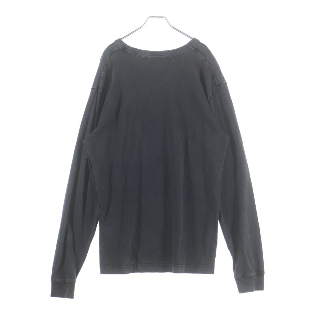 ALEXANDER WANG(アレキサンダーワン) ワンポイントロゴ クルーネック長袖Tシャツカットソー ロングスリーブ ロンT グレー UCC3211013