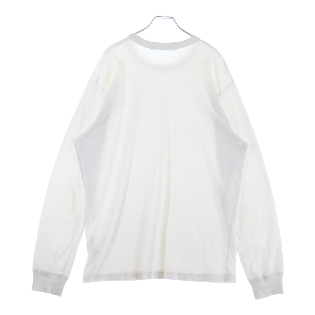 ALEXANDER WANG(アレキサンダーワン) ワンポイントロゴ クルーネック長袖Tシャツカットソー ロングスリーブ ロンT ホワイト UCC3211013