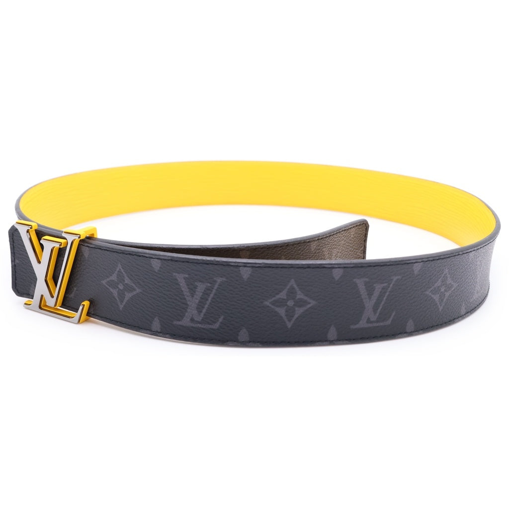 LOUIS VUITTON(ルイヴィトン) エクリプス エピ サンチュール LVイニシャル リバーシブル ベルト ブラック/イエロー M0263 レディース