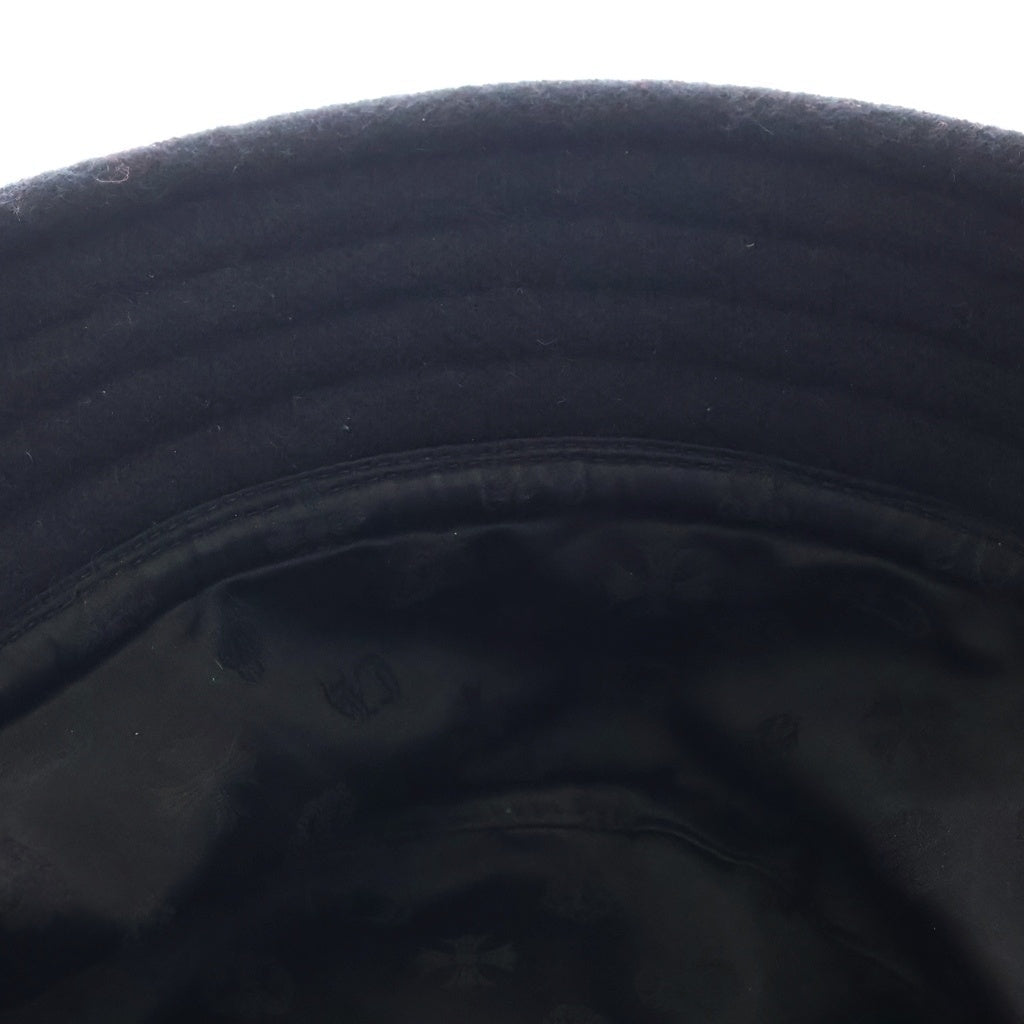 CHROME HEARTS(クロムハーツ) Cashmere Bucket Hat CHロゴ スクロールラベルパッチ付き カシミヤ バケットハット ブラック