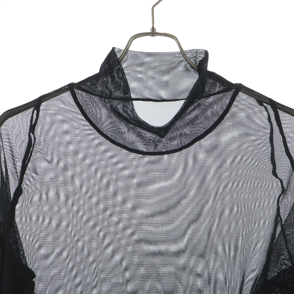JULIUS(ユリウス) 23SS シースルー長袖カットソー ブラック 817CUM13