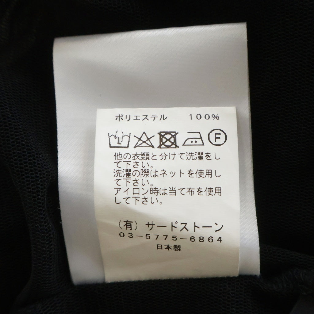 JULIUS(ユリウス) 23SS シースルー長袖カットソー ブラック 817CUM13