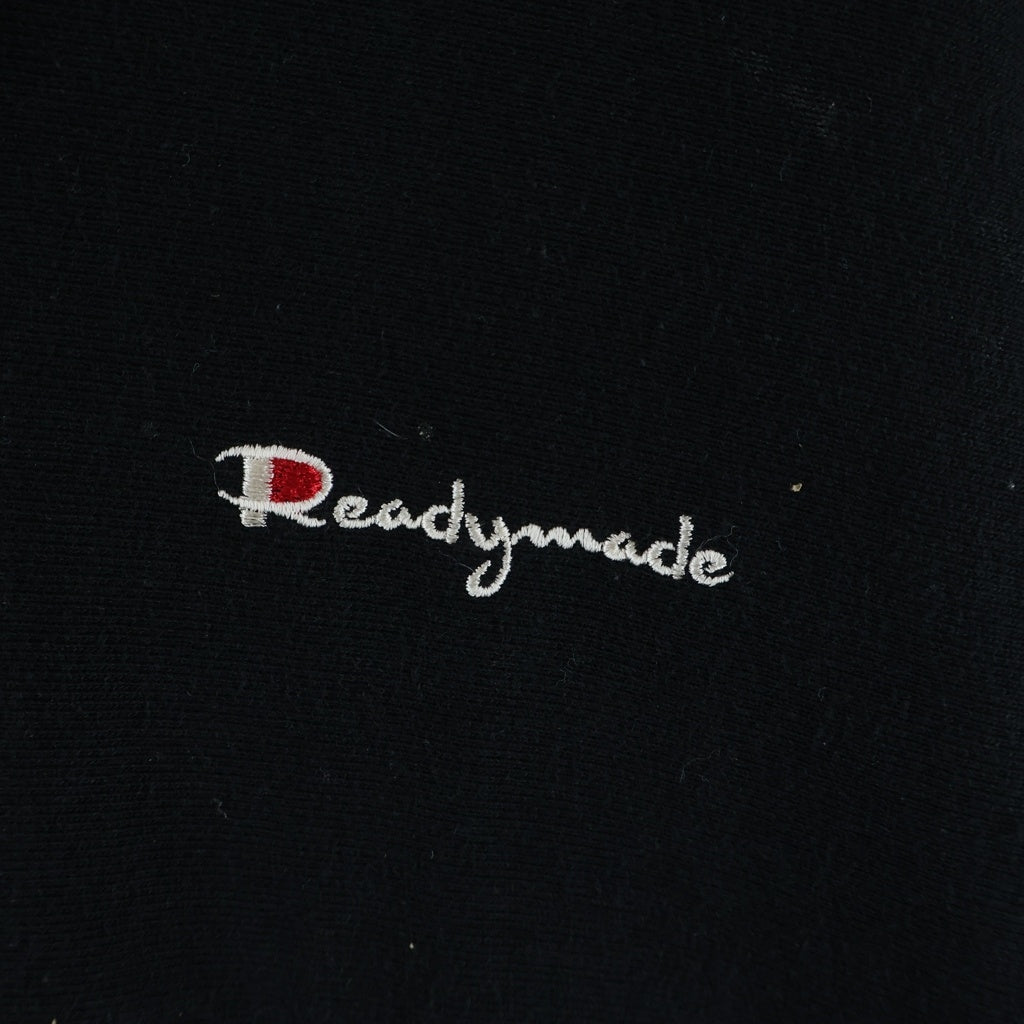 READY MADE(レディメイド) PIONCHAM SWEAT HOODIE ピオンチャム スウェットフーディー ロゴ刺繍 プルオーバーパーカー ブラック RE-CO-00-00-196
