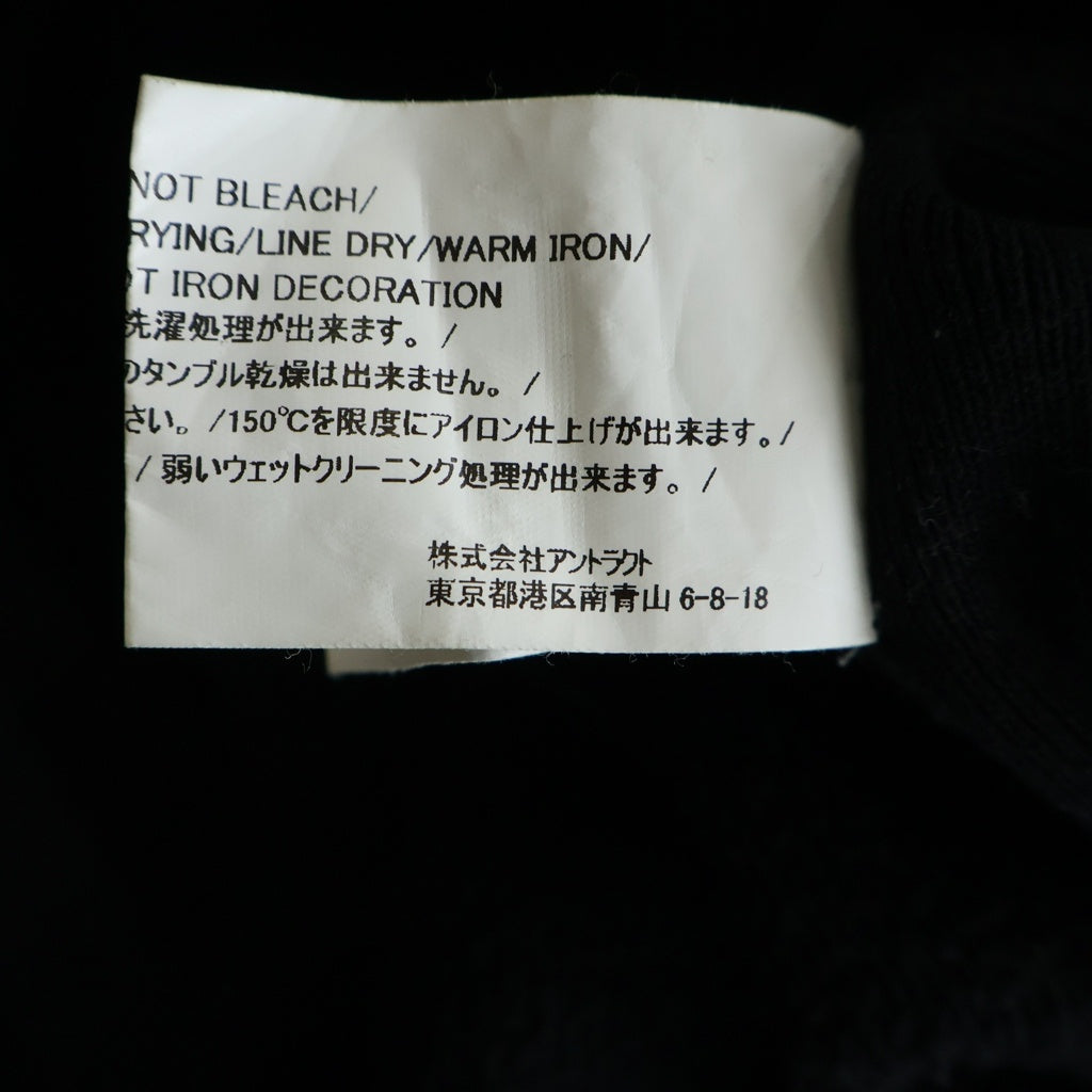 READY MADE(レディメイド) PIONCHAM SWEAT HOODIE ピオンチャム スウェットフーディー ロゴ刺繍 プルオーバーパーカー ブラック RE-CO-00-00-196