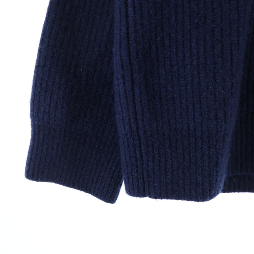 CELINE(セリーヌ) Oversized Sweater 2AW9A311Y フロントロゴ刺繍 クルーネック長袖ニットセーター ネイビー