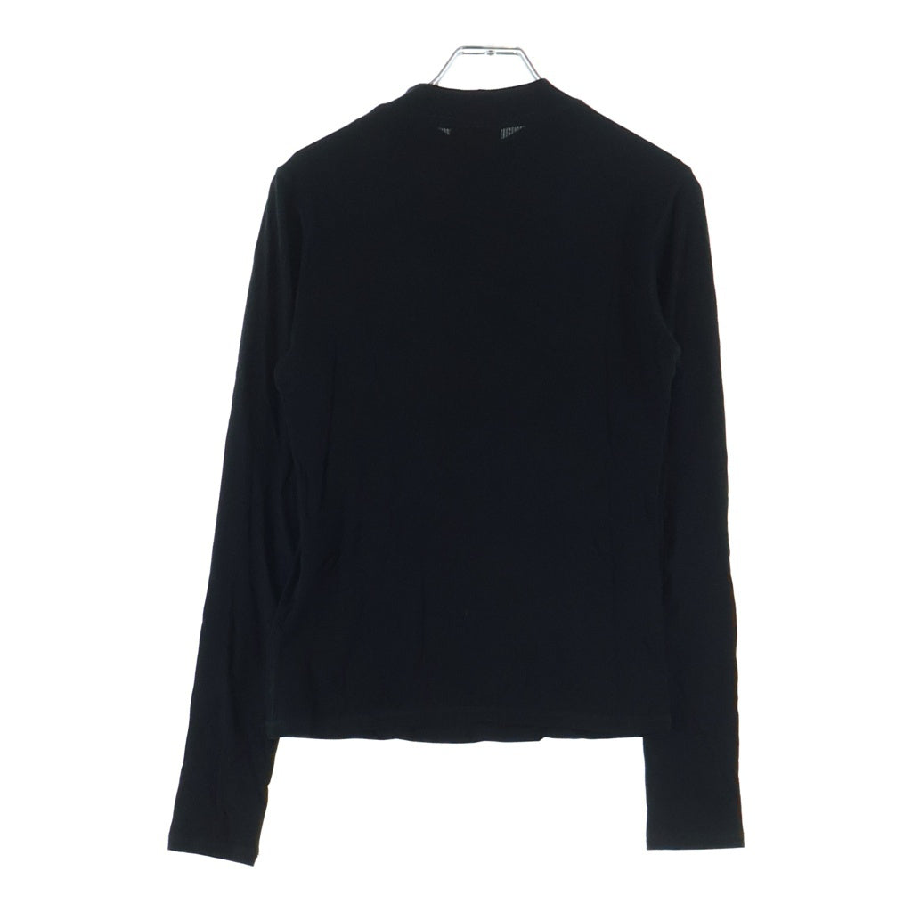 DIESEL(ディーゼル) T mokky ls microdiv Tank Top Women's T-Shirt A10399 フロントロゴ刺繍 ハイネックニットセーター ブラック ウィメンズ レディース