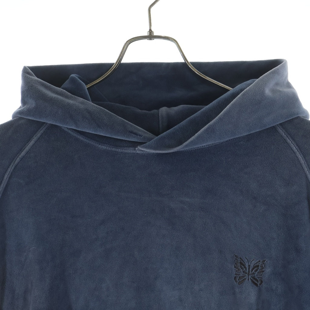 Needles(ニードルス) 23AW VELOR TRACK HOODIE ベロア トラックフーディー プルオーバーパーカー ブルー NS252