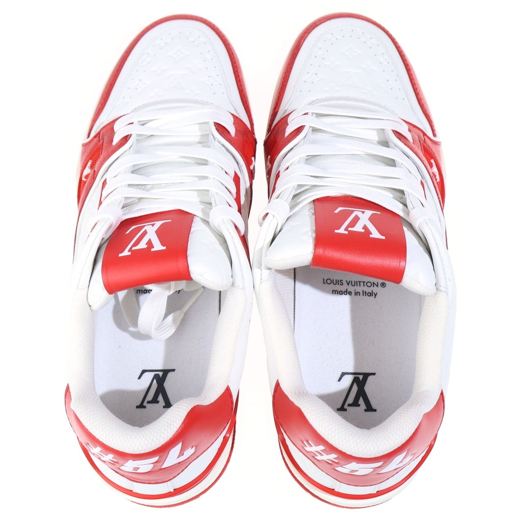 LOUIS VUITTON(ルイヴィトン) 22年製 LVTrainer Mini monogram Red #54 LVトレーナー ラインロー ミニモノグラムレッド ローカットスニーカー レッド 1AANFH