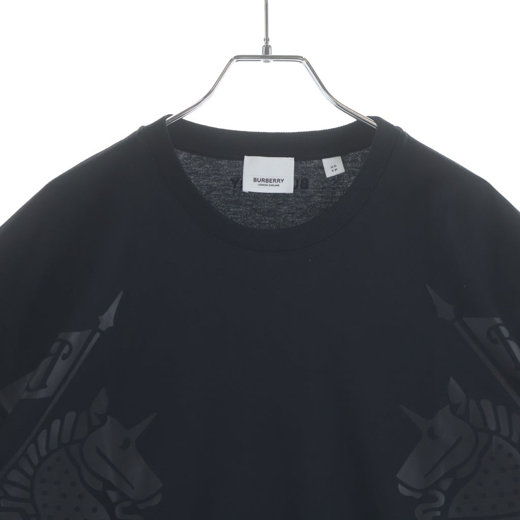 BURBERRY(バーバリー) 24SS Logo Print T-Shirt Black ロゴプリント オーバーサイズ クルーネック半袖Tシャツ ブラック 8065183