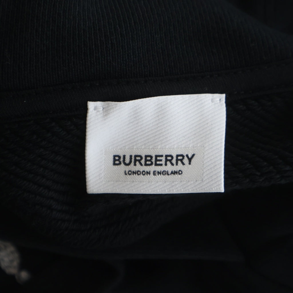BURBERRY(バーバリー) 23AW DRAKE HOODIE ドレイク フーディ プルオーバーパーカー ロゴ刺繍 ブラック 8072776