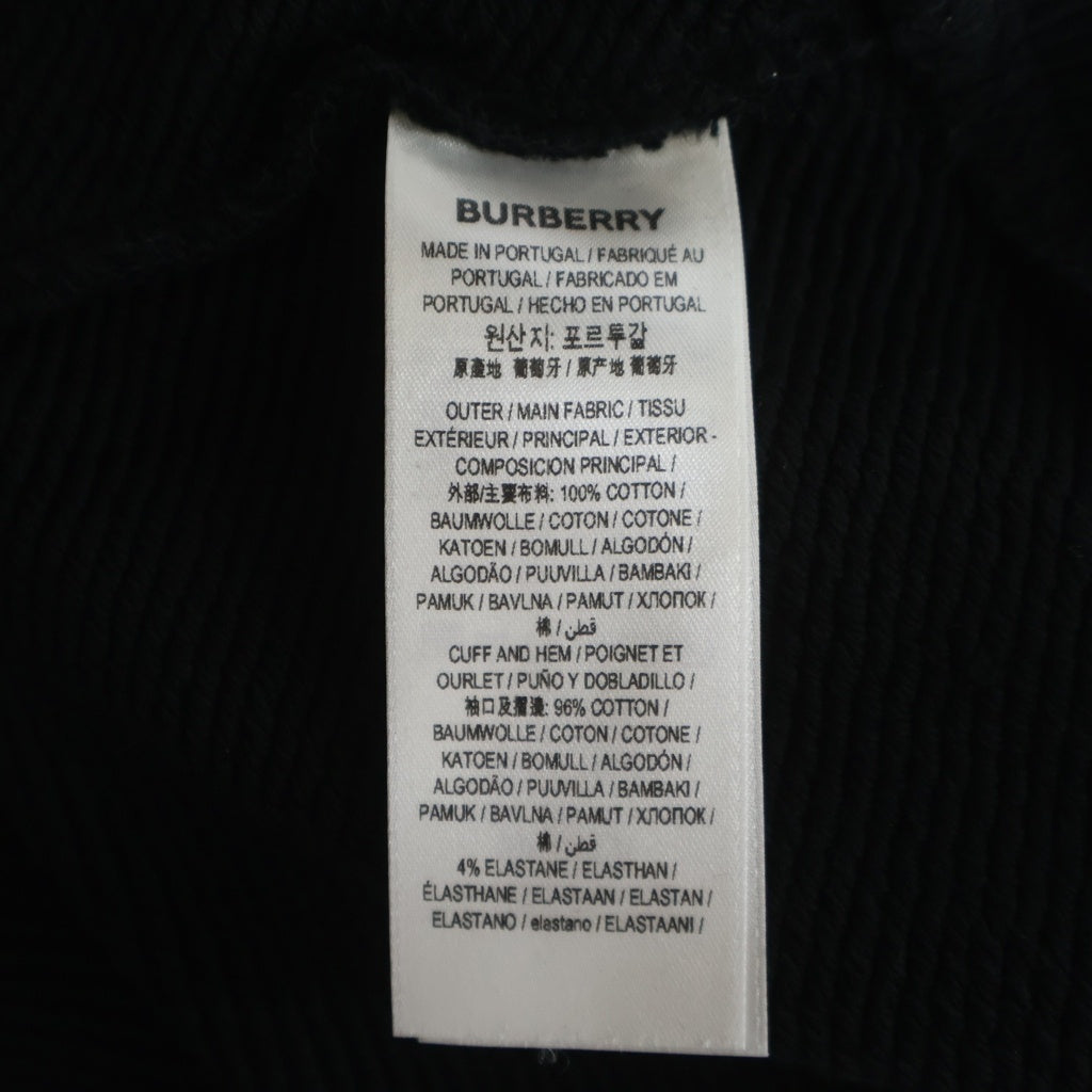 BURBERRY(バーバリー) 23AW DRAKE HOODIE ドレイク フーディ プルオーバーパーカー ロゴ刺繍 ブラック 8072776