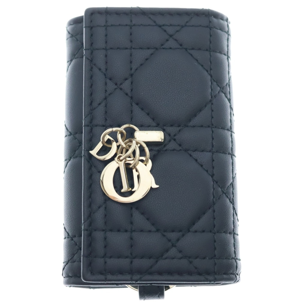 DIOR(ディオール) My Dior Aster Key case キーケース マイディオール カナージュ ラムスキン ブラック S0983ONMJ レディース