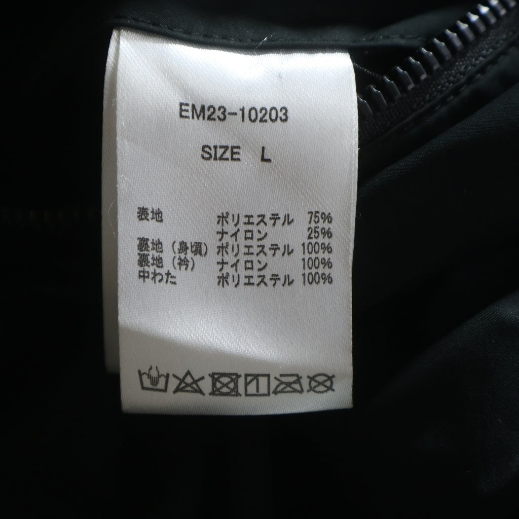 emulation(エミュレーション) 中綿ベスト ジップアップ フードインジャケット ブラック M23-10203