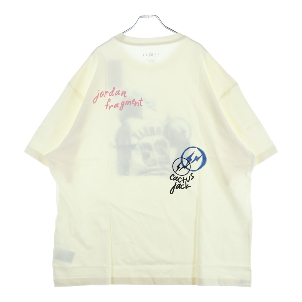 NIKE(ナイキ) 21AW ×Cactus Jack ×Fragment Travis Scott DJ0619-133 トラヴィス スコット フラグメント ロゴクルーネック半袖Tシャツカットソー ホワイト