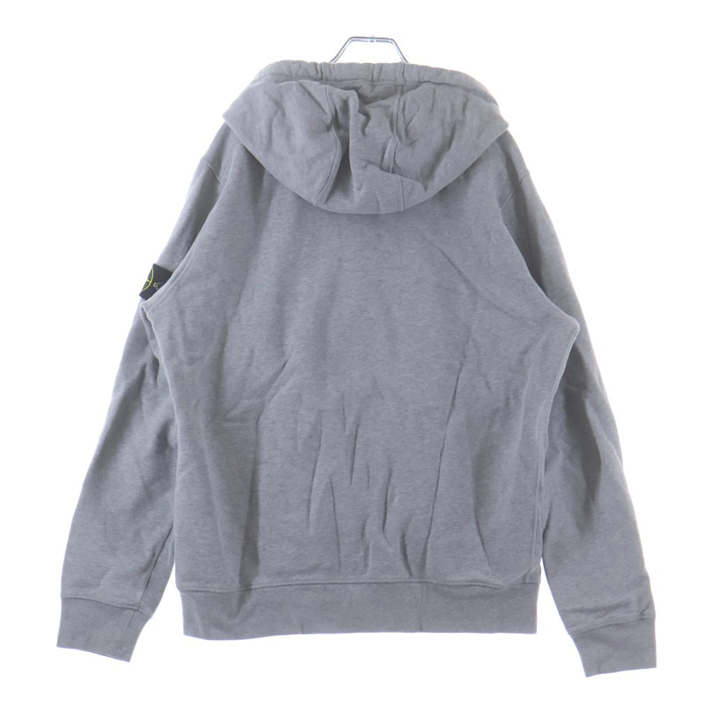 STONE  フード付きパーカー グレー STONE ISLAND(ストーンアイランド) 20AW 袖ロゴワッペン付き ジップ