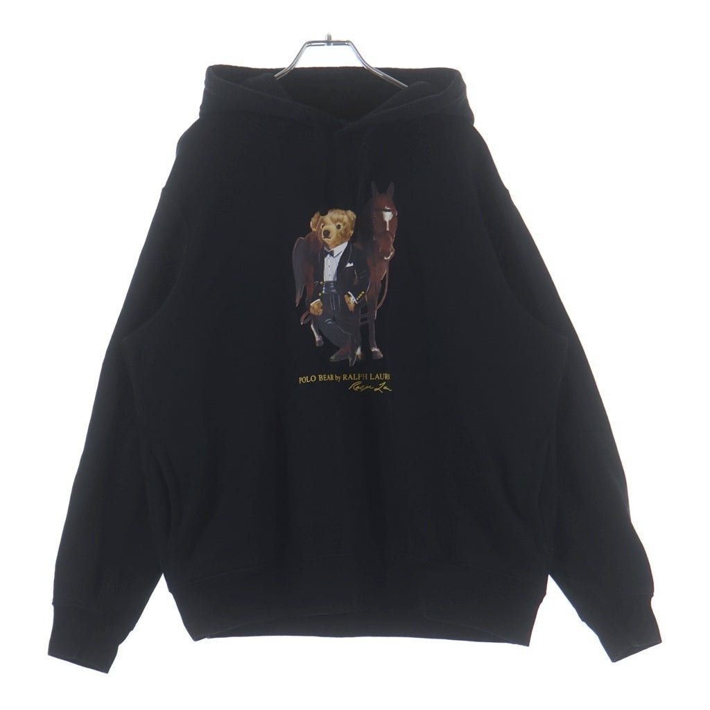 POLO RALPH LAUREN(ポロラルフローレン) ルナー ニュー イヤー ポロベア プリント プルオーバーパーカー フーディ ブラック