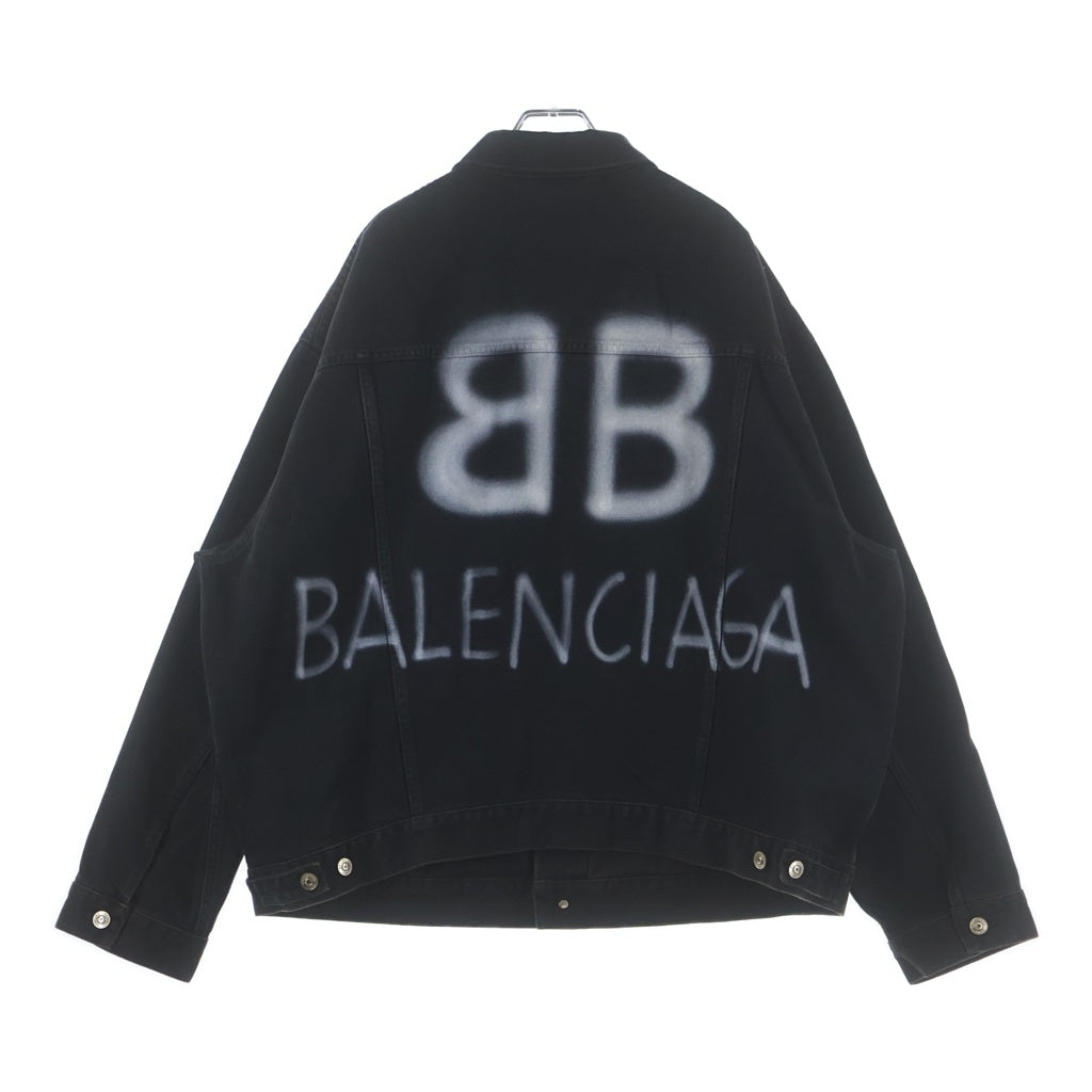 BALENCIAGA(バレンシアガ) 23AW Spray Paint BB Logo Denim Jacket