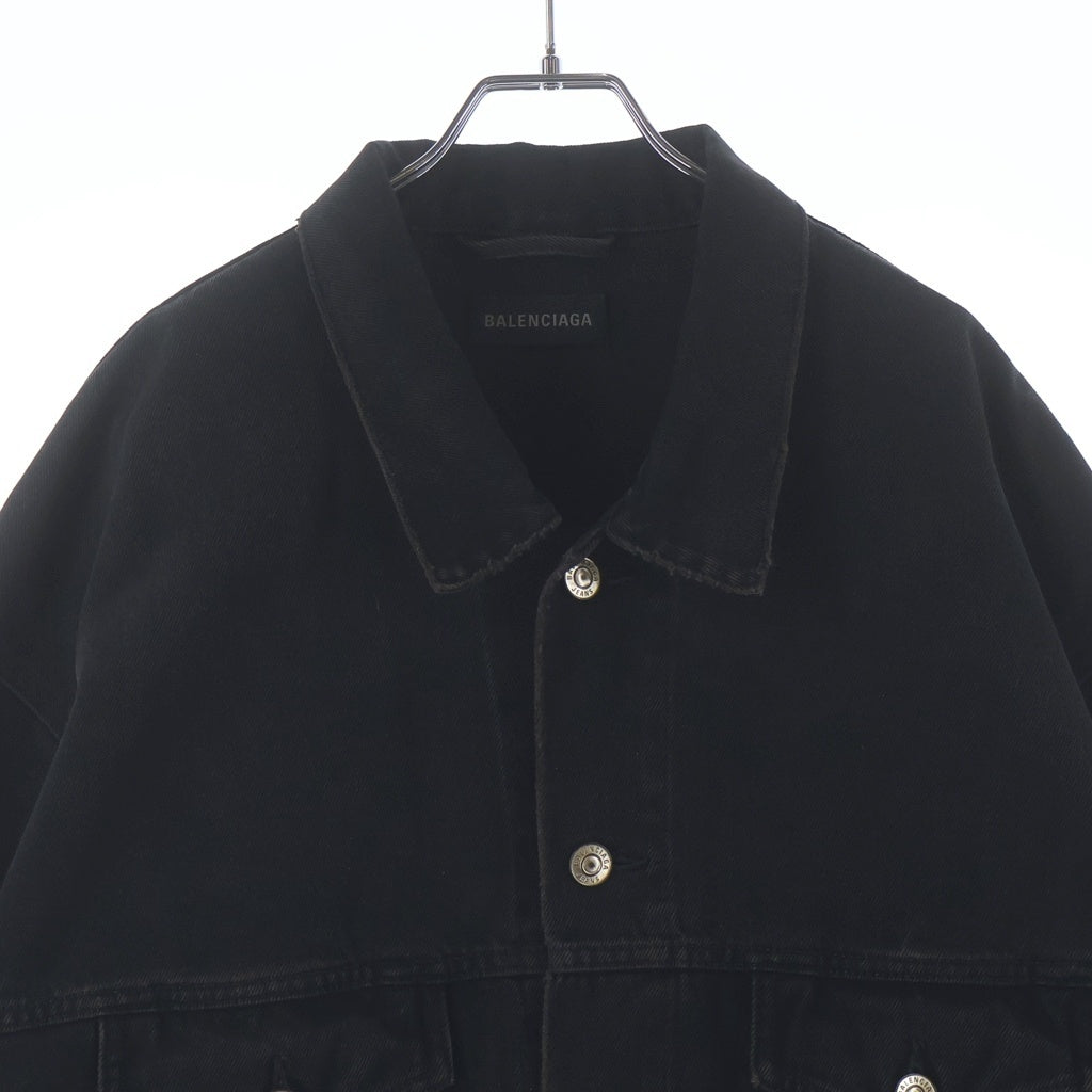 BALENCIAGA(バレンシアガ) 23AW Spray Paint BB Logo Denim Jacket