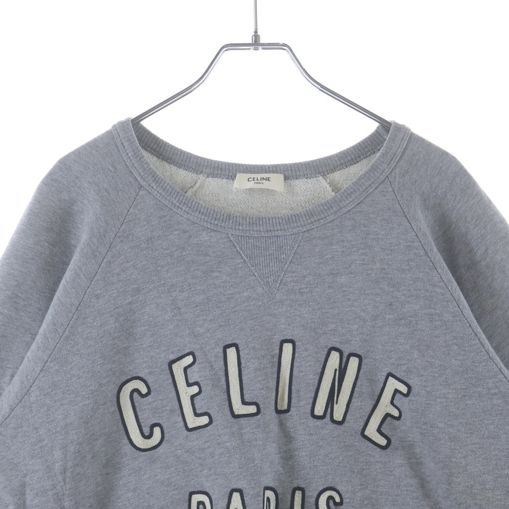 CELINE(セリーヌ) 23AW フロントロゴ刺繍 クルーネック長袖スウェット