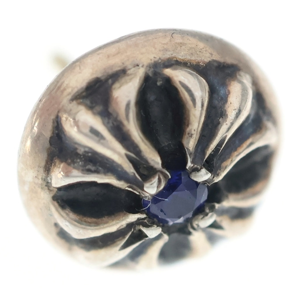 美品　クロムハーツ　クロスボール　ピアス　サファイア CHROME HEARTS CHROME HEARTS(クロムハーツ) STUD CRSBLL SAP クロスボールスタッド 1