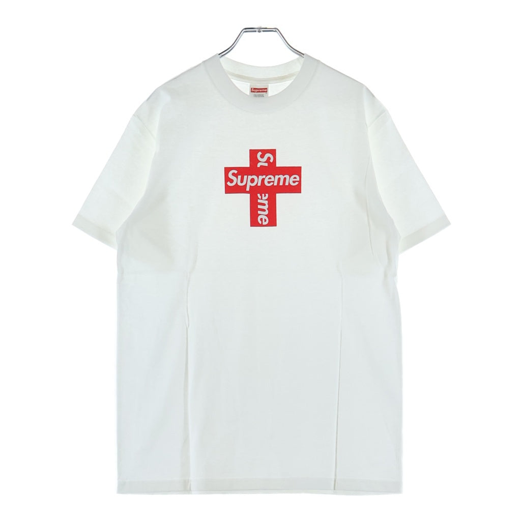 SUPREME(シュプリーム) 20AW Cross Box Logo Tee クロスボックスロゴ プリント クルーネック半袖Tシャツ カットソー ホワイト