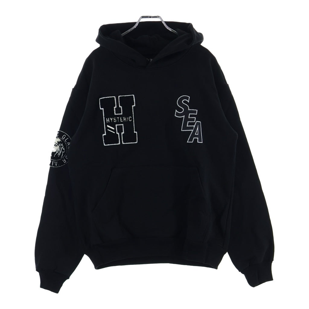 トップス HYSTERIC GLAMOUR x WDS HOODIE BLACK XL WIND AND SEA(ウィンダンシー) ×HYSTERIC GLAMOUR HOODIE WDS-HYS-3-06