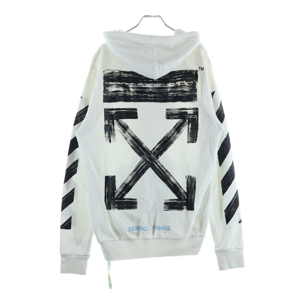 OFF-WHITE(オフホワイト) 17AW Diag Brushed Zip Hoodie OMBB003F17003030 ダイアゴナル ブラッシュド ジップアップパーカー フーディー ホワイト