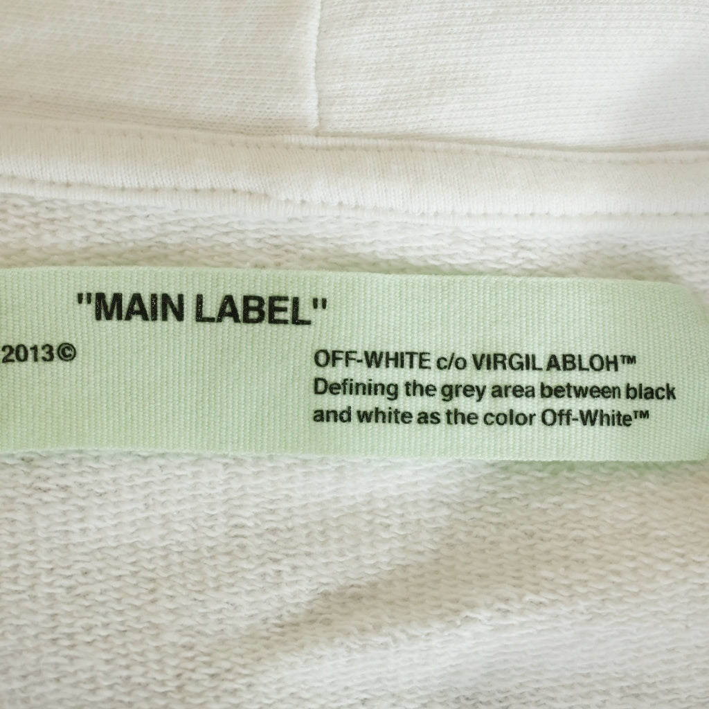 OFF-WHITE(オフホワイト) 17AW Diag Brushed Zip Hoodie OMBB003F17003030 ダイアゴナル ブラッシュド ジップアップパーカー フーディー ホワイト