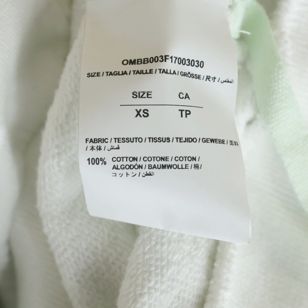 OFF-WHITE(オフホワイト) 17AW Diag Brushed Zip Hoodie OMBB003F17003030 ダイアゴナル ブラッシュド ジップアップパーカー フーディー ホワイト