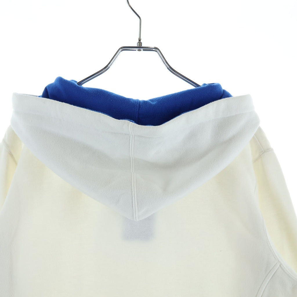 SUPREME(シュプリーム) 16SS Contrast Placket Hooded コントラスト プラケット プルオーバーパーカー フーディー ホワイト/ブルー