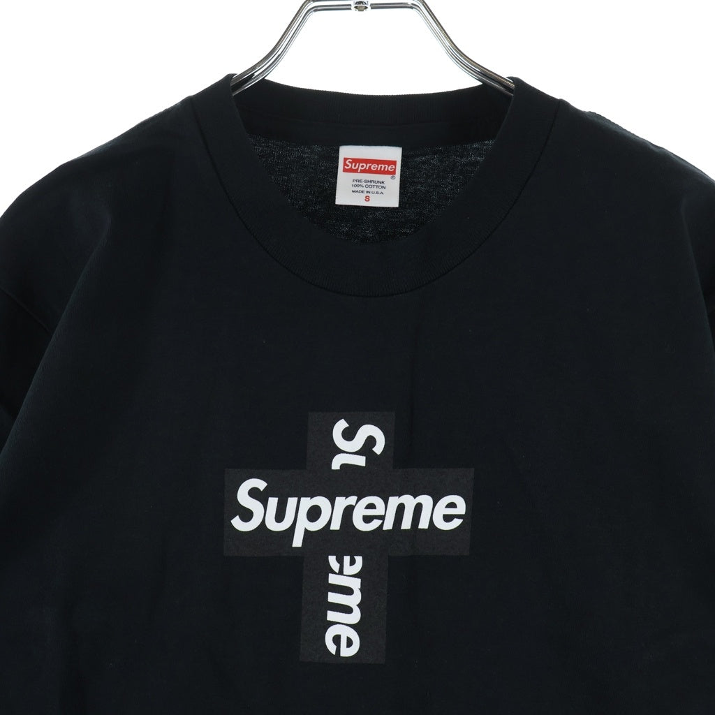 SUPREME(シュプリーム) 20AW Cross Box Logo Tee クロスボックスロゴ プリント クルーネック半袖Tシャツ カットソー ブラック