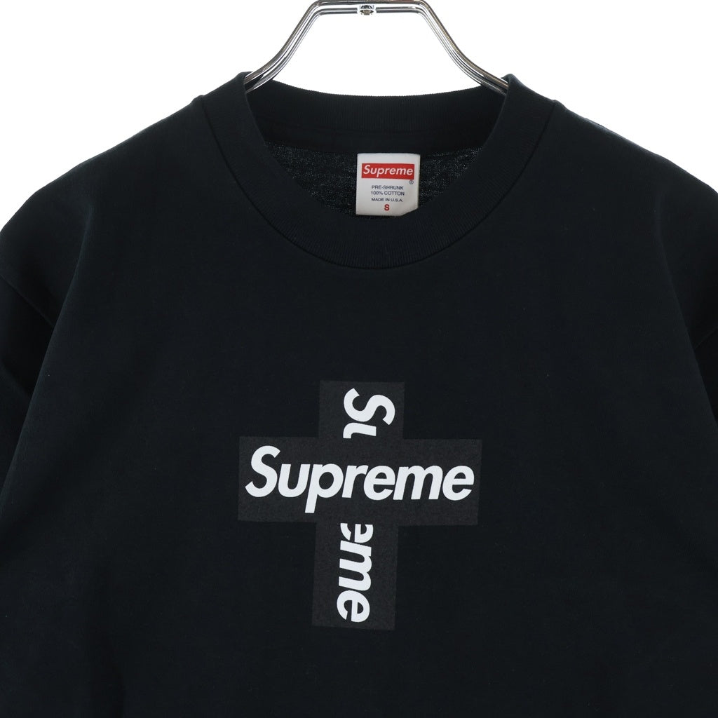 SUPREME(シュプリーム) 20AW Cross Box Logo Tee クロスボックスロゴ プリント クルーネック半袖Tシャツ カットソー ブラック