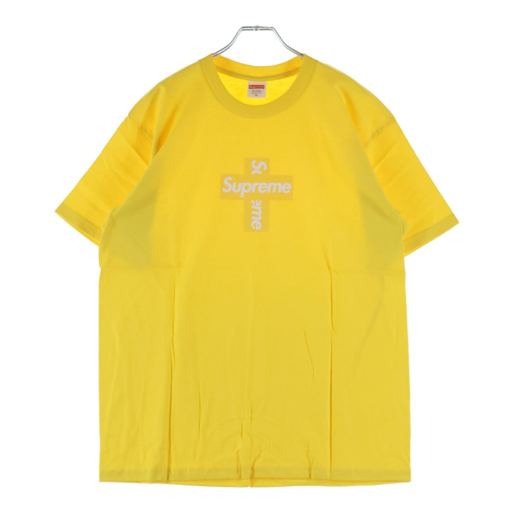SUPREME(シュプリーム) 20AW Cross Box Logo Tee クロスボックスロゴ プリント クルーネック半袖Tシャツ カットソー イエロー