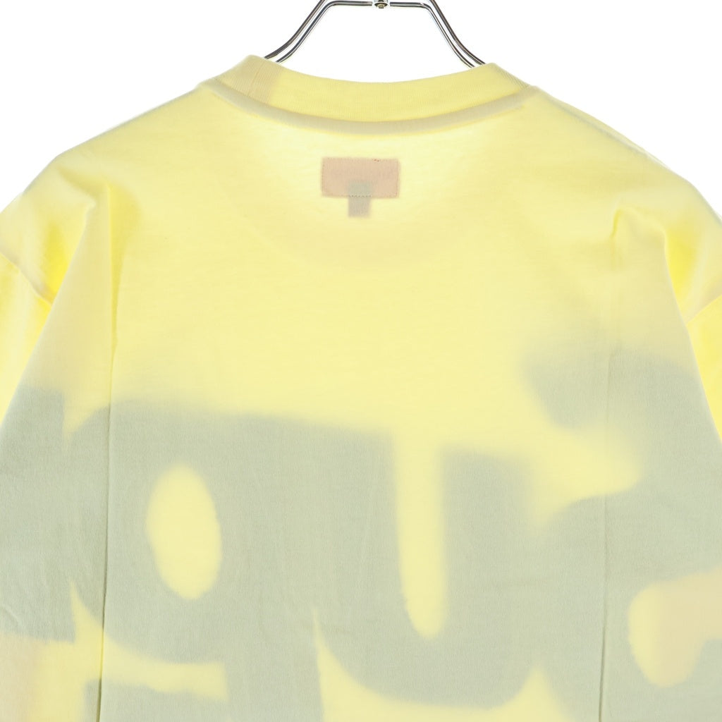 SUPREME(シュプリーム) 21SS Intarsia Spellout S/S Top インターシャ スペルアウト エスエス トップ フロントロゴプリント クルーネック半袖Tシャツカットソー イエロー