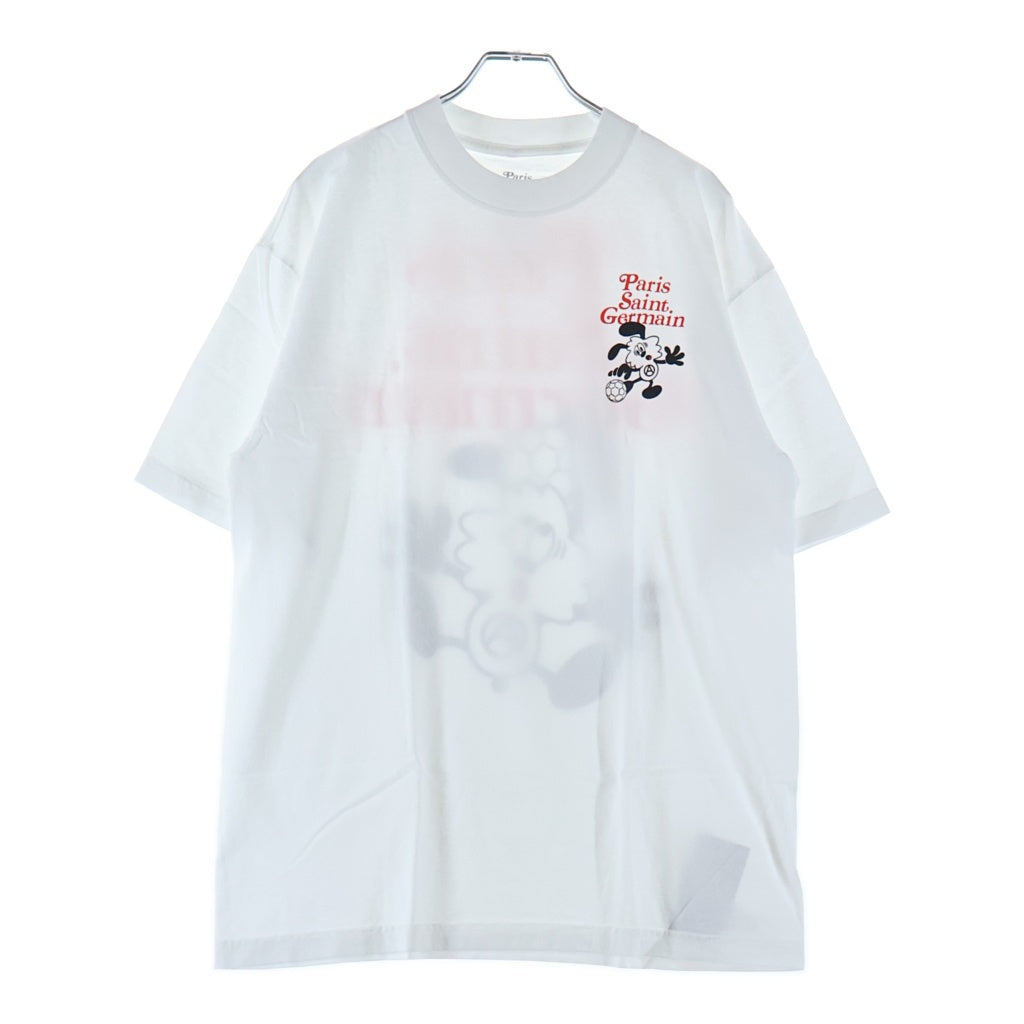 VERDY(ベルディ) ×Paris Saint-Germain/PSG 22-071-350-0029-1-0 プリント クルーネック半袖Tシャツカットソー ホワイト