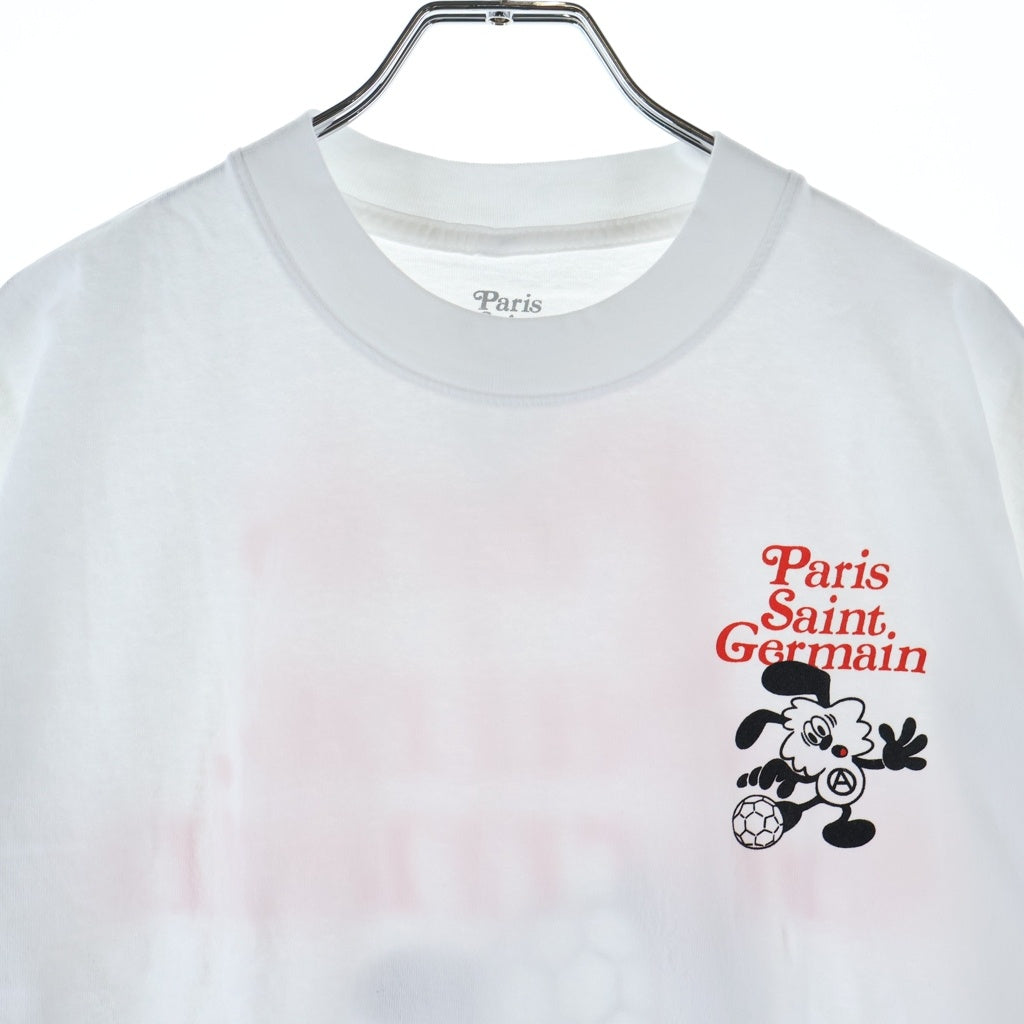 VERDY(ベルディ) ×Paris Saint-Germain/PSG 22-071-350-0029-1-0 プリント クルーネック半袖Tシャツカットソー ホワイト