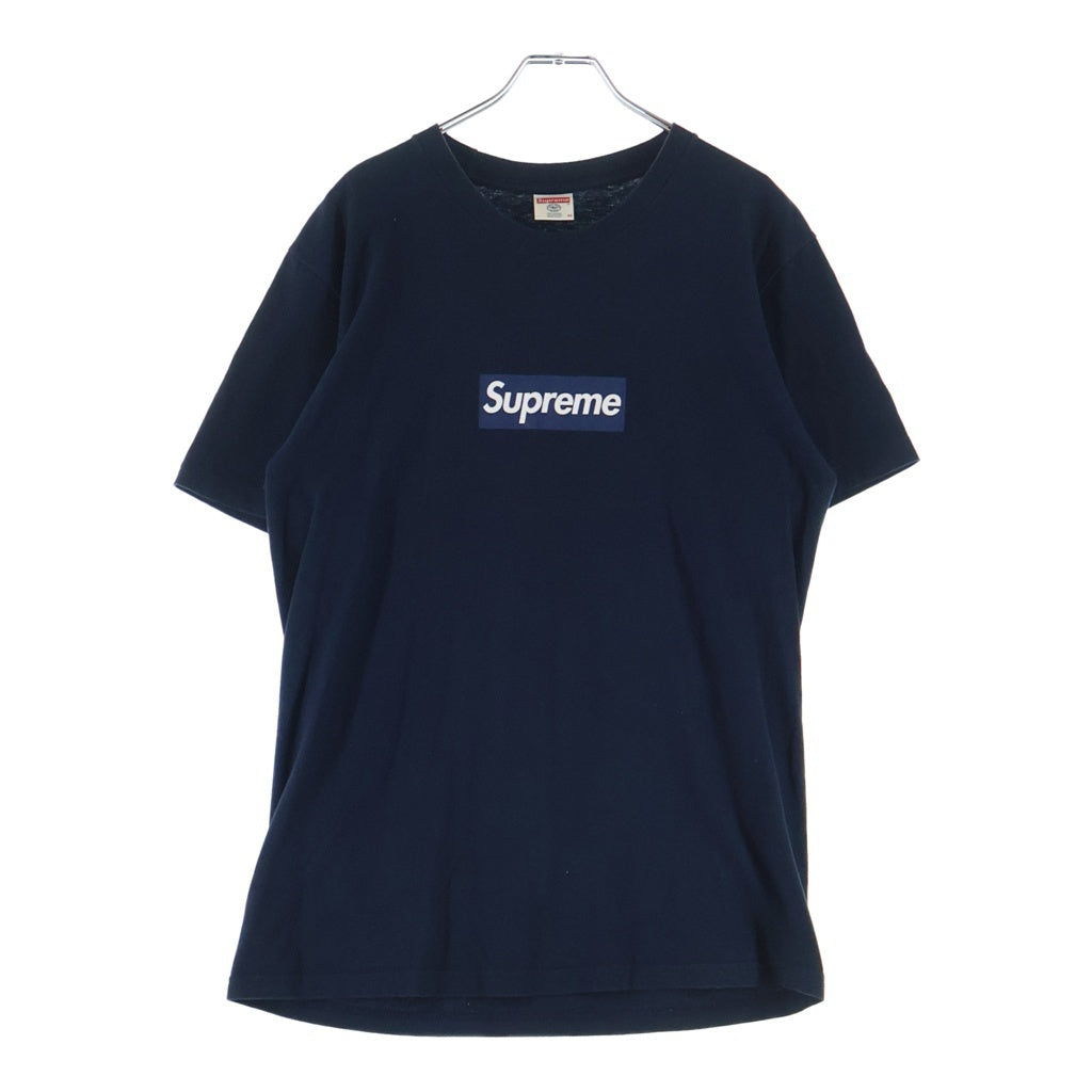 SUPREME(シュプリーム) 15SS ×47Brand New York Yankees Box Logo Tee 47ブランド ニューヨーク ヤンキース ボックスロゴ クルーネック半袖Tシャツカットソー ネイビー