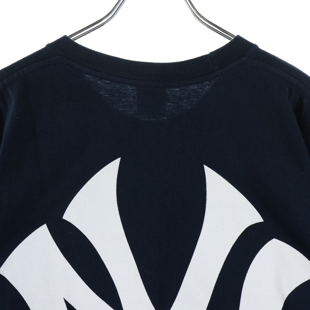 SUPREME(シュプリーム) 15SS ×47Brand New York Yankees Box Logo Tee 47ブランド ニューヨーク ヤンキース ボックスロゴ クルーネック半袖Tシャツカットソー ネイビー
