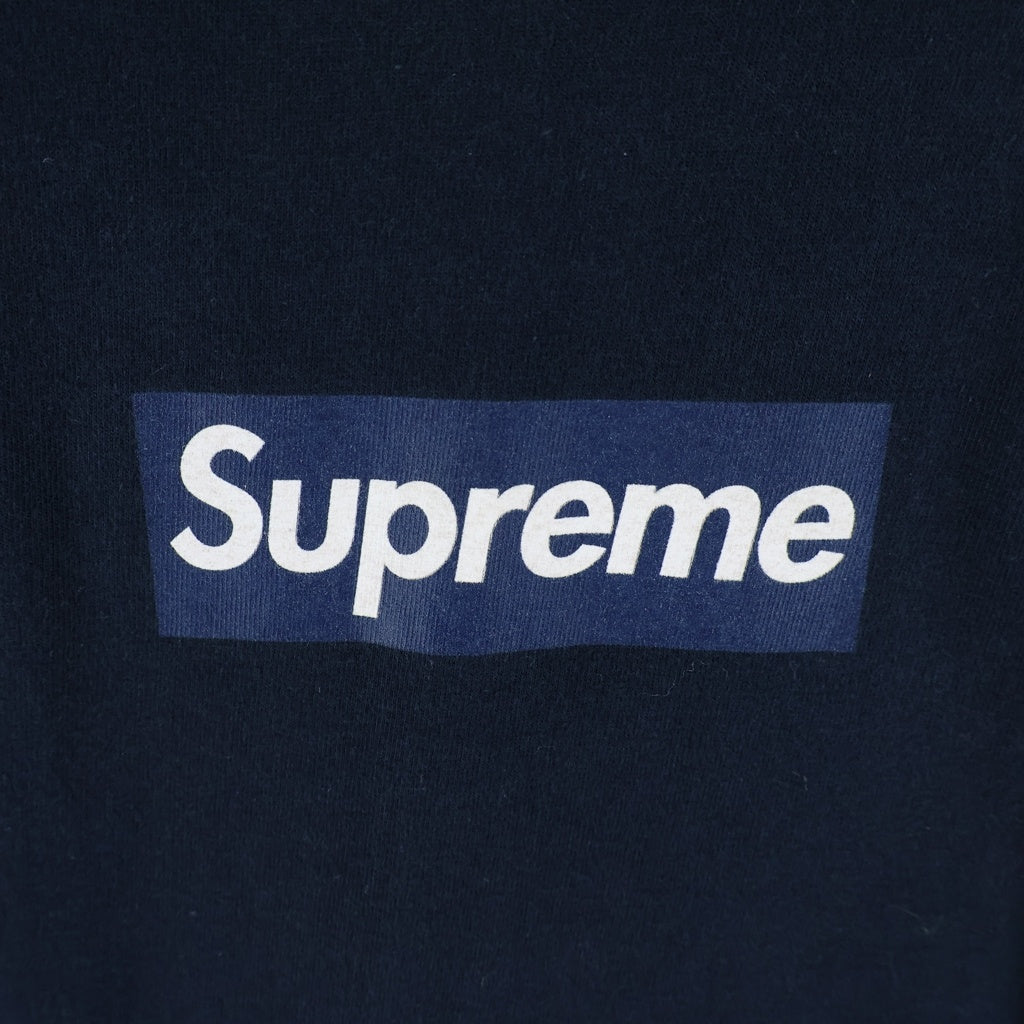 SUPREME(シュプリーム) 15SS ×47Brand New York Yankees Box Logo Tee 47ブランド ニューヨーク ヤンキース ボックスロゴ クルーネック半袖Tシャツカットソー ネイビー