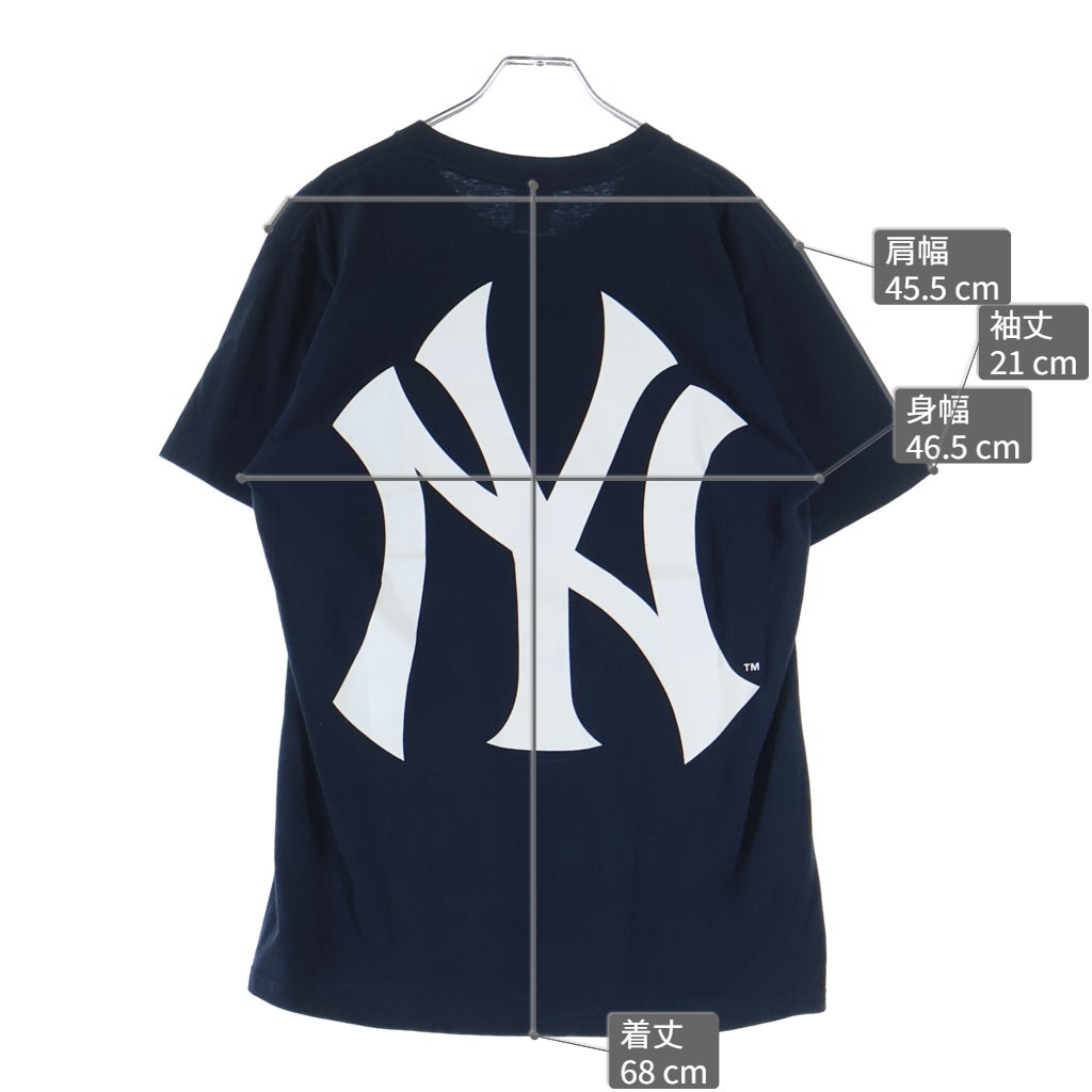 SUPREME(シュプリーム) 15SS ×47Brand New York Yankees Box Logo Tee 47ブランド ニューヨーク ヤンキース ボックスロゴ クルーネック半袖Tシャツカットソー ネイビー