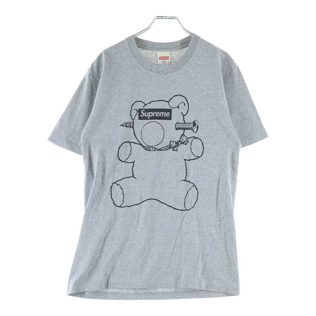 SUPREME(シュプリーム) 15SS ×UNDERCOVER Bear Tee アンダーカバー 目隠しベアー プリント クルーネック半袖Tシャツカットソー グレー