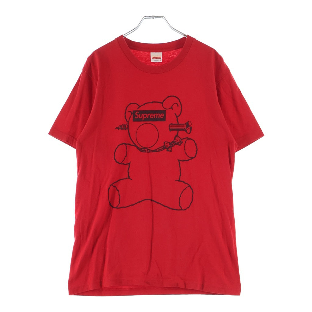 SUPREME(シュプリーム) 15SS ×UNDERCOVER Bear Tee アンダーカバー 目隠しベアー プリント クルーネック半袖Tシャツカットソー レッド