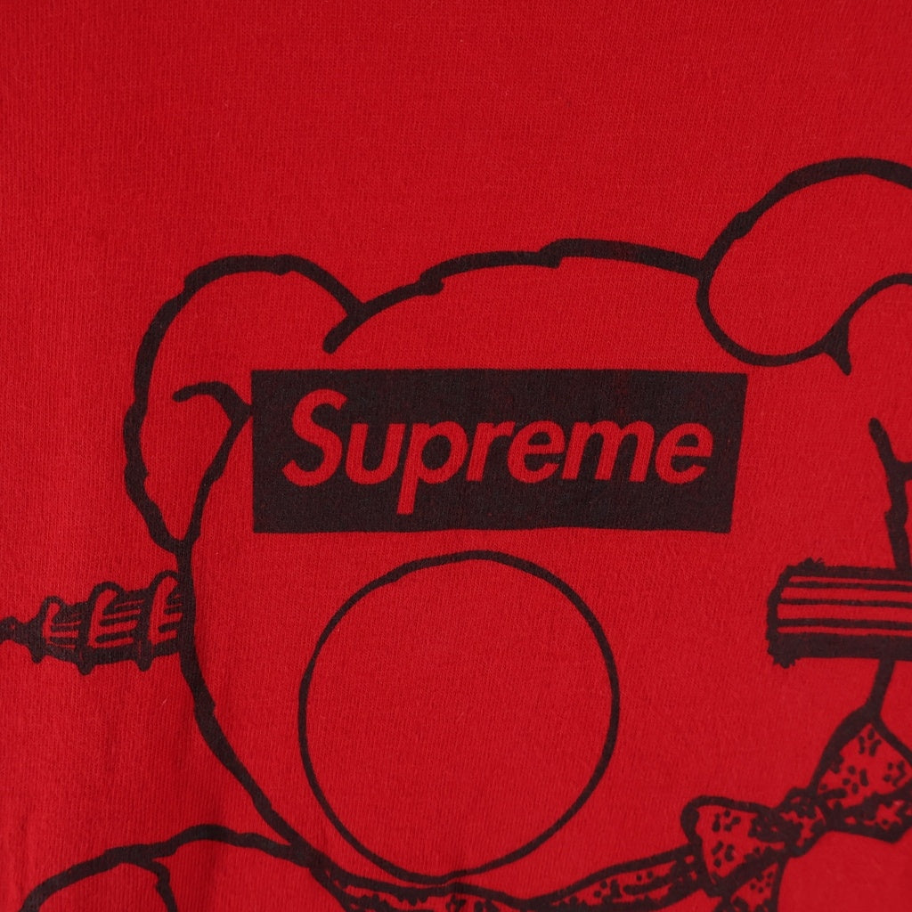 SUPREME(シュプリーム) 15SS ×UNDERCOVER Bear Tee アンダーカバー 目隠しベアー プリント クルーネック半袖Tシャツカットソー レッド
